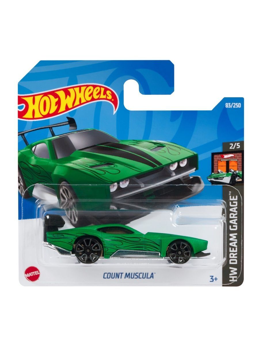 

Машинка Hot Wheels коллекционная (оригинал) COUNT MUSCULA зеленый, HCX01