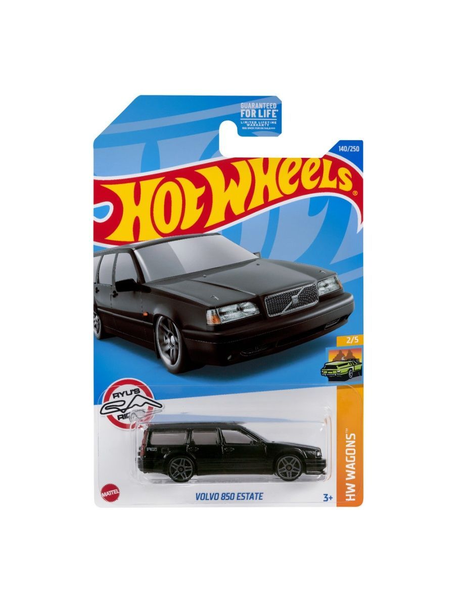 

Машинка Hot Wheels коллекционная (оригинал) VOLVO 850 ESTATE черный, HCX36