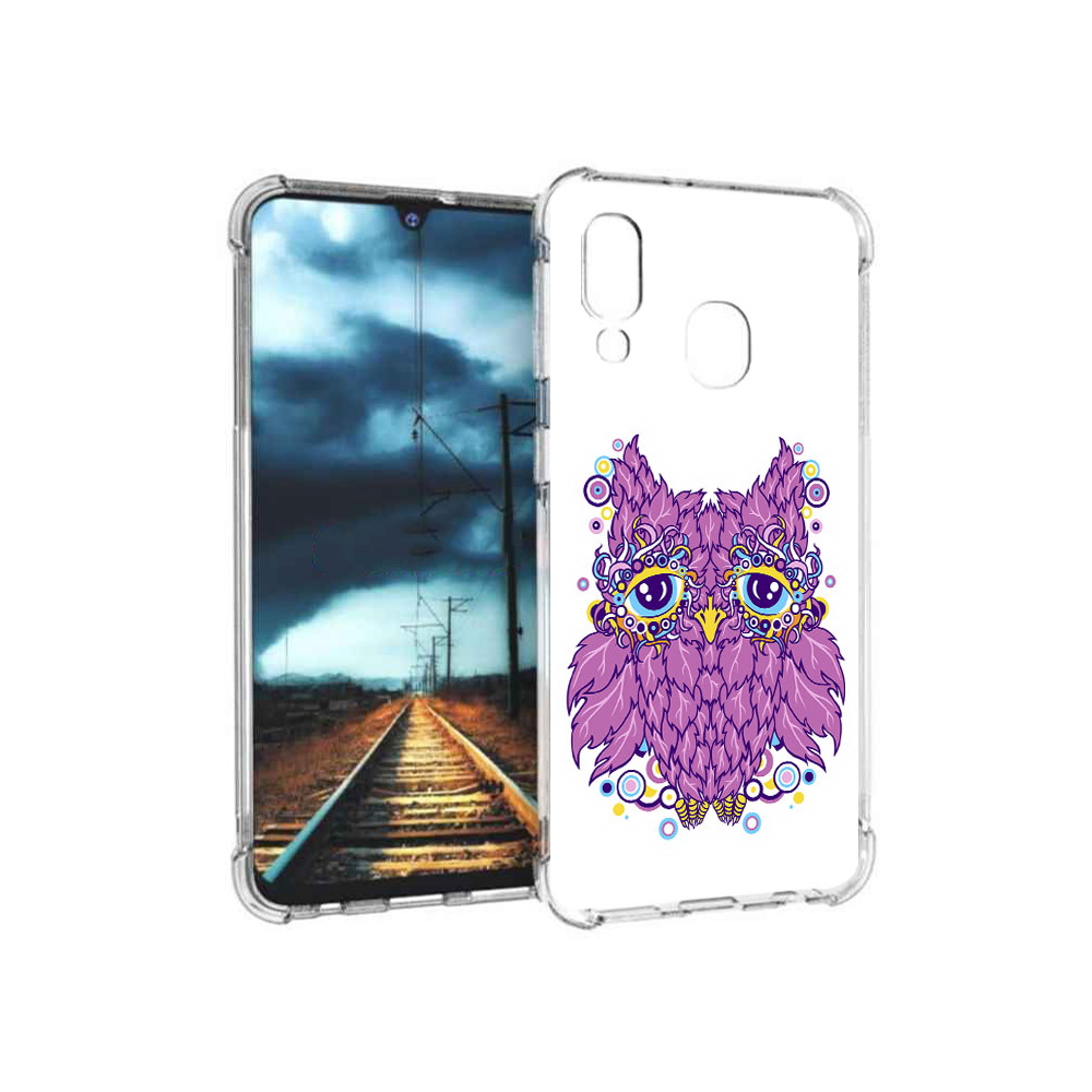 

Чехол MyPads Tocco для Samsung Galaxy A40 Розовая сова (PT128655.504.147), Прозрачный, Tocco