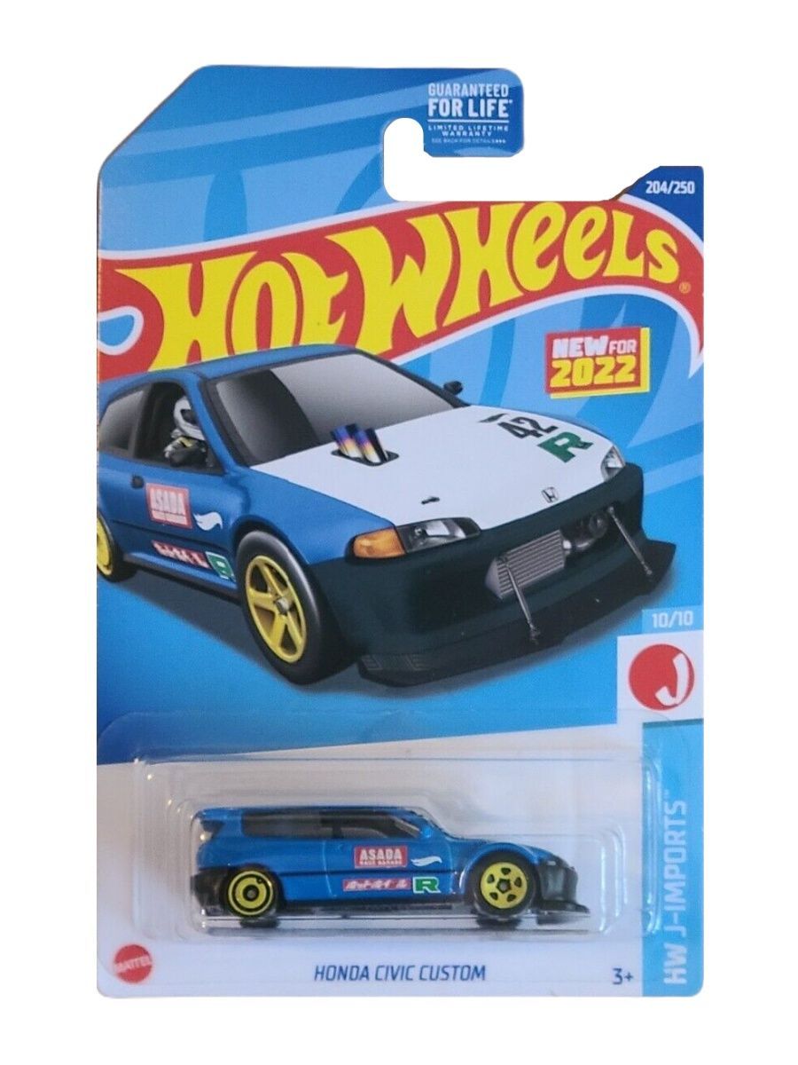 

Машинка Hot Wheels коллекционная (оригинал) HONDA CIVIC CUSTOM синий, HCT11
