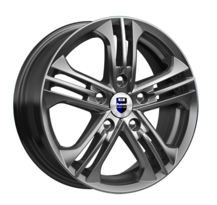 

Колесный диск 6x15/5x114,3 ET45 D67,1 Trinity (КС615) Дарк платинум, Серый