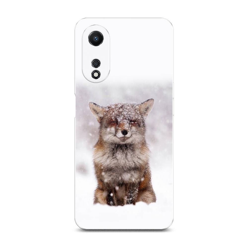 

Чехол на Oppo A58 5G "Зимняя лиса", Белый;серый;коричневый, 2512450-1