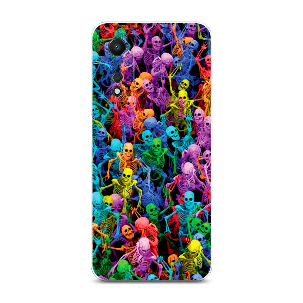 

Чехол на Oppo A58 5G "Вечеринка скелетов", Фиолетовый;желтый;оранжевый, 2512450-6