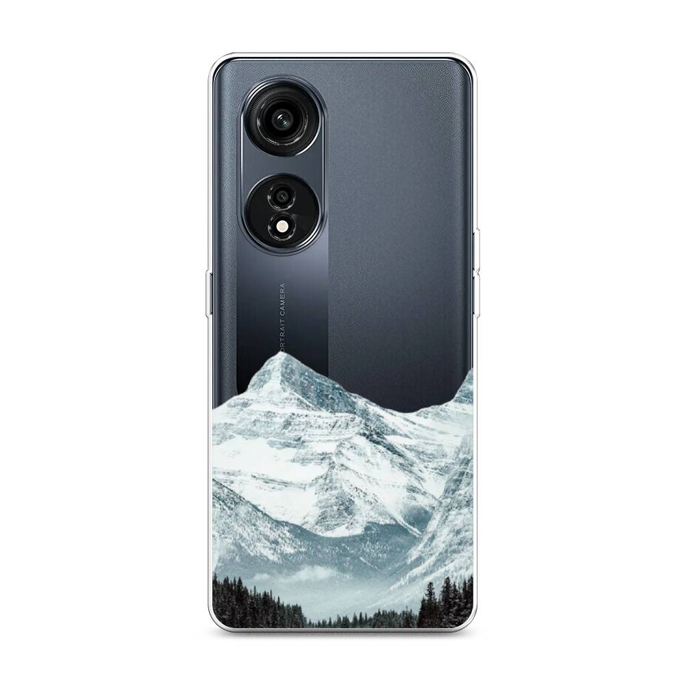 

Чехол на Oppo A1 Pro "Горы арт 1", Белый;зеленый, 2512250-2