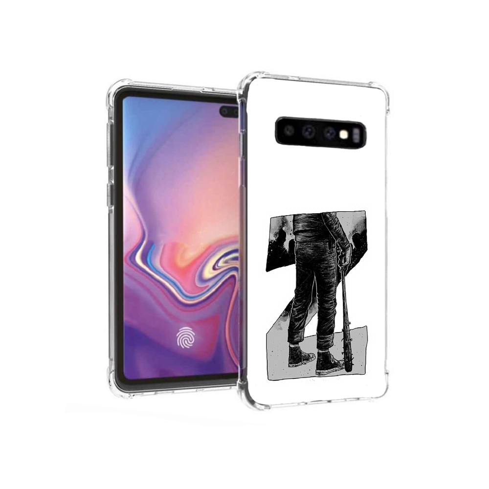

Чехол MyPads Tocco для Samsung Galaxy S10+ воин черно белый (PT125670.500.265), Tocco