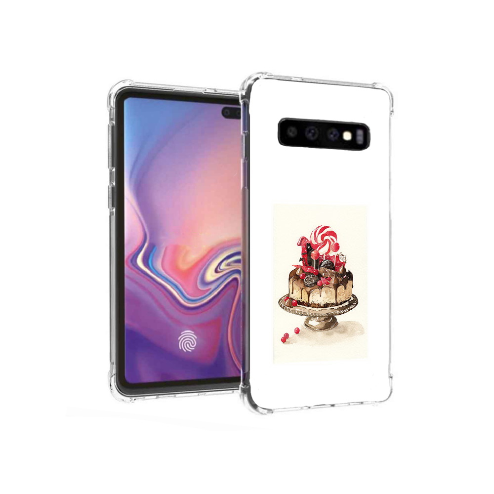 

Чехол MyPads Tocco для Samsung Galaxy S10+ вкусный торт (PT125670.500.262), Прозрачный, Tocco