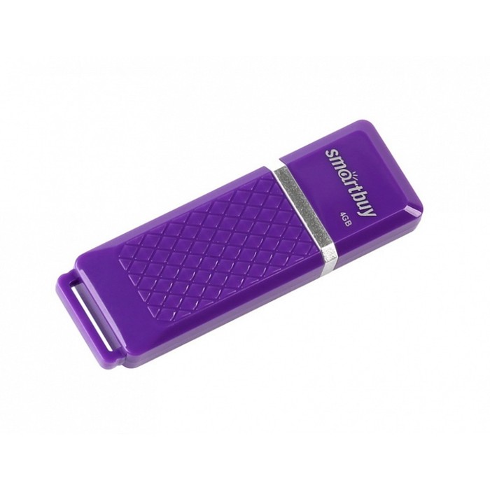 

Флешка Smartbuy 4GBQZ-V, 4 Гб, USB2.0, чт до 25 Мб/с, зап до 15 Мб/с, Purple