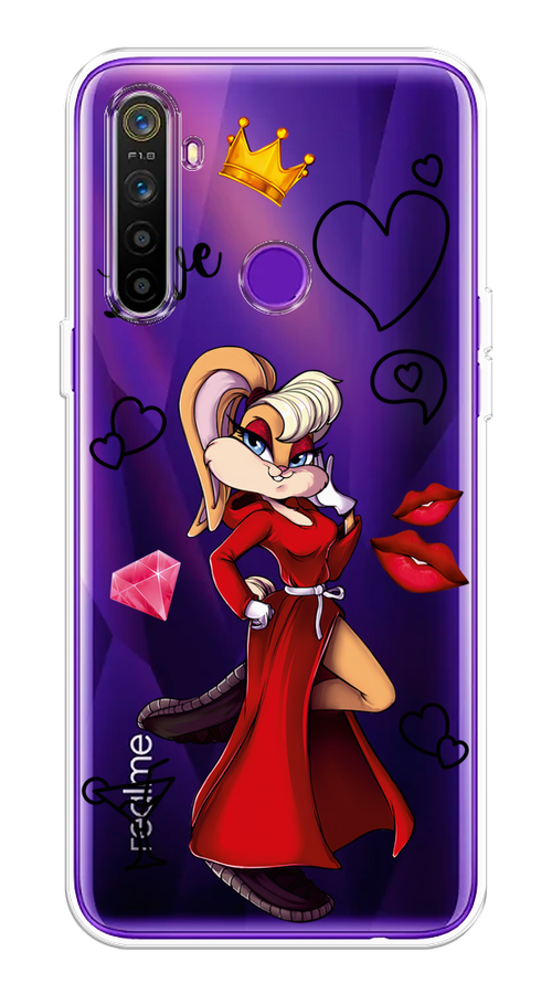 

Чехол на Realme 5 "Rich Lola Bunny", Красный;бежевый;оранжевый, 251550-6