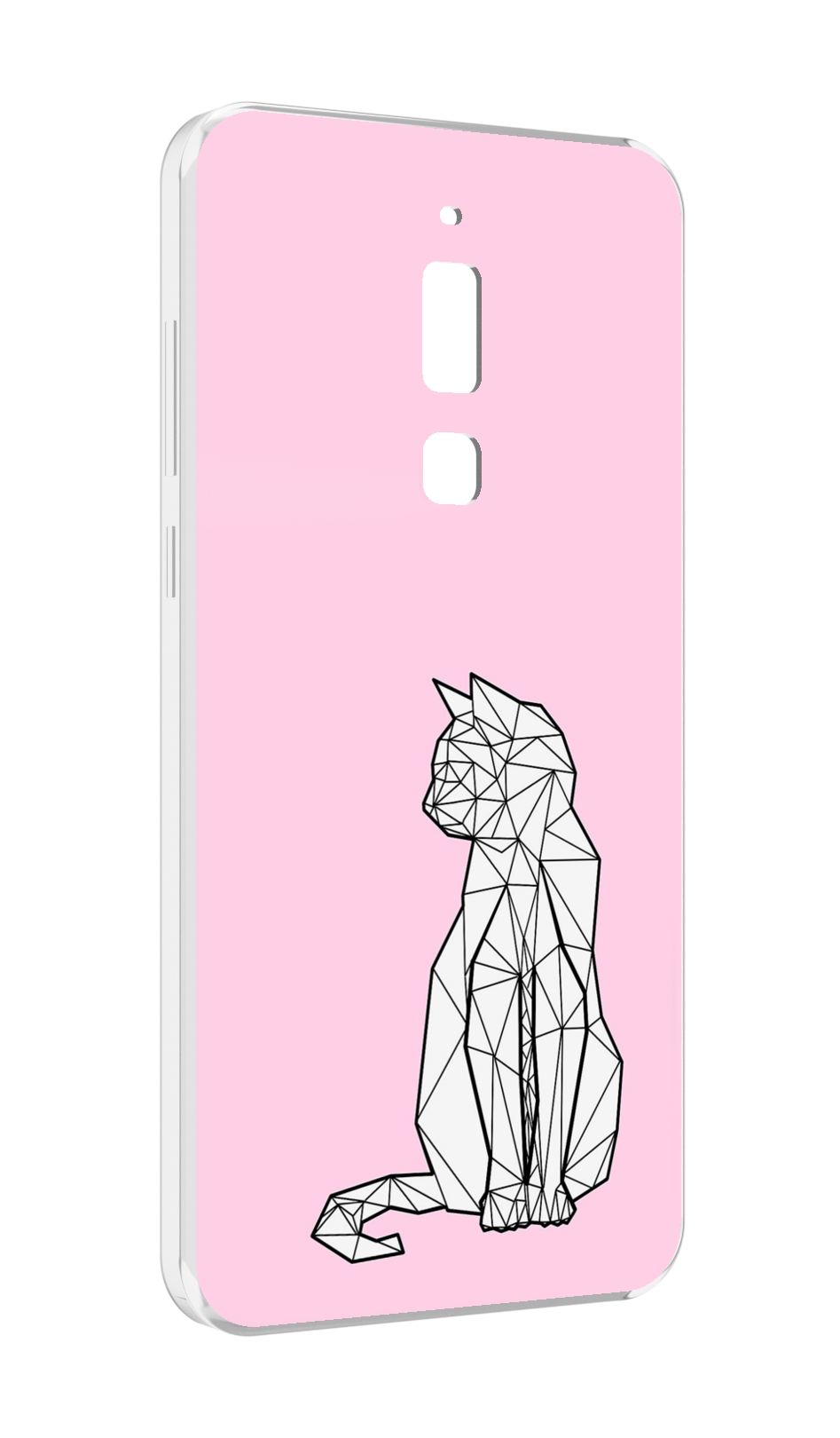 

Чехол MyPads белый котик с гранями для Meizu M6T, Прозрачный, Tocco