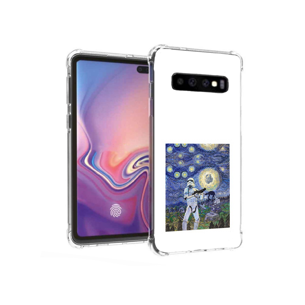 

Чехол MyPads Tocco для Samsung Galaxy S10+ star wars звездная ночь (PT125670.500.23), Прозрачный, Tocco