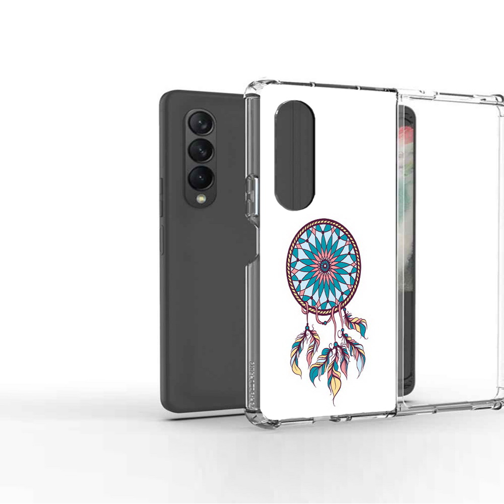 

Чехол MyPads Tocco для Samsung Galaxy Z Fold 3 ловец снов синий, Прозрачный, Tocco