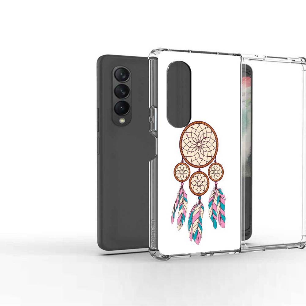 

Чехол MyPads Tocco для Samsung Galaxy Z Fold 3 ловец снов бежевый, Прозрачный, Tocco