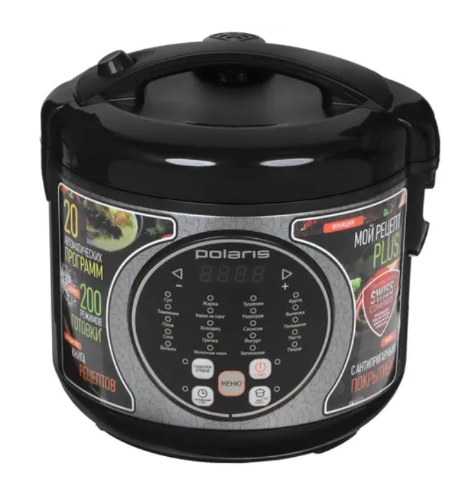 

Мультиварка Polaris PMC 0365AD, 550Вт, серебристо-черная, PMC 0365AD