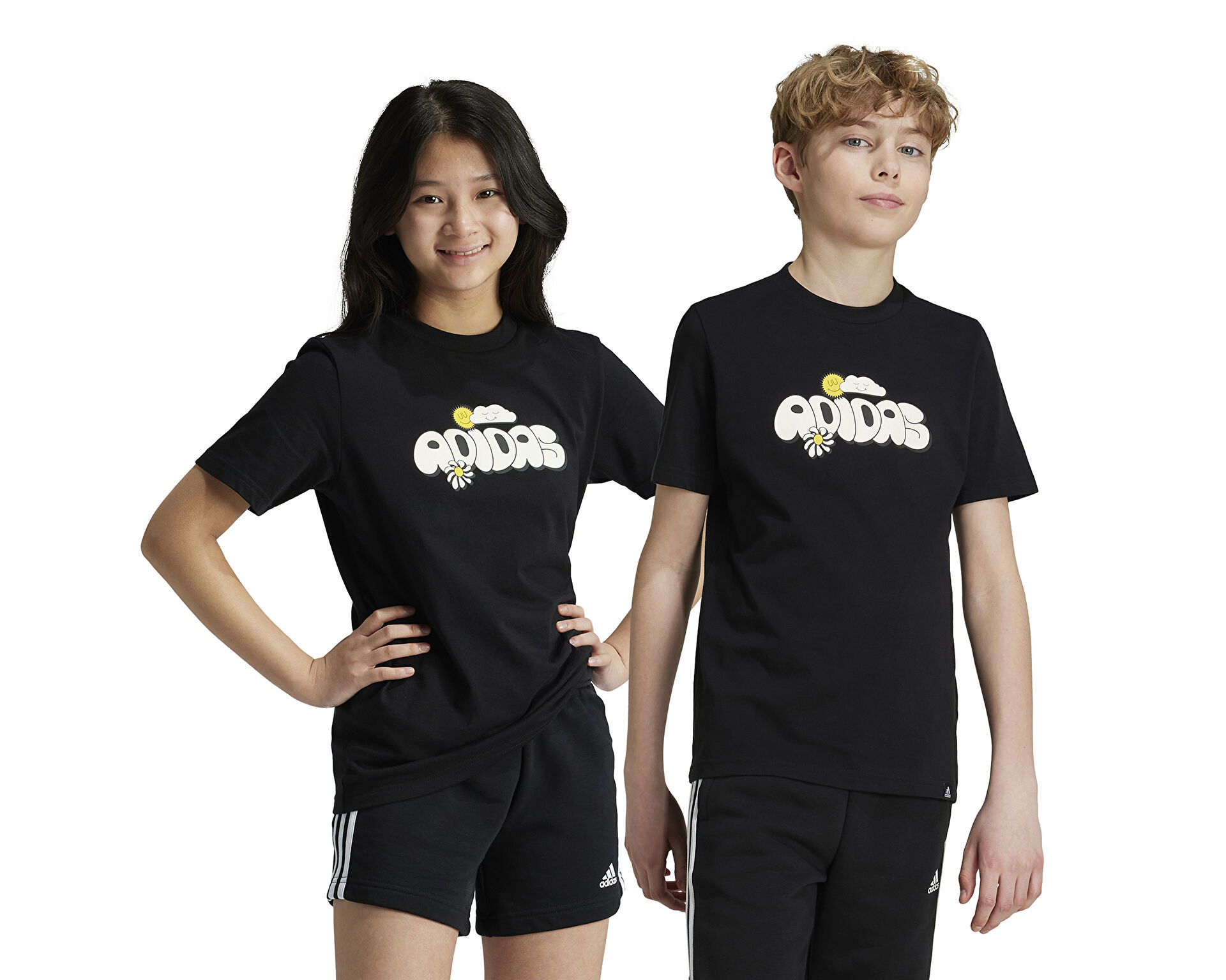 

Футболка Adidas для девочек, IZ0418, чёрная 095A, размер 128, Черный, IZ0418