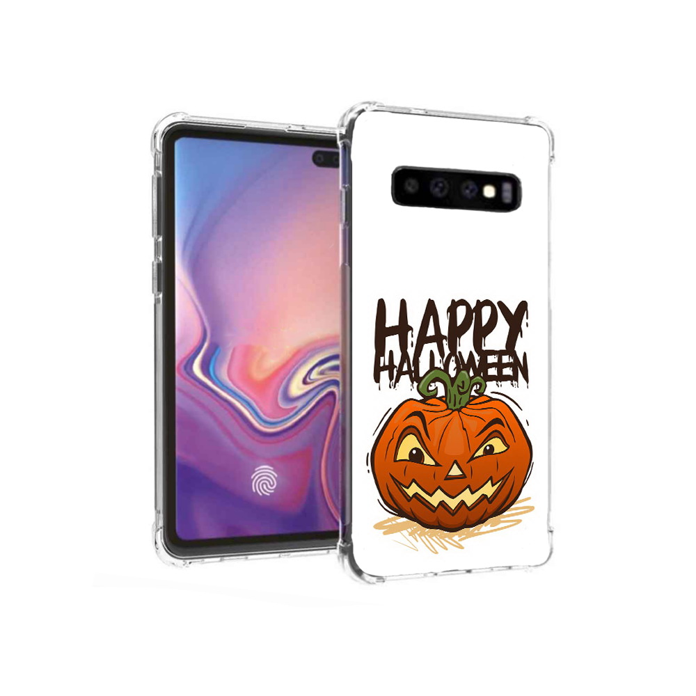 

Чехол MyPads Tocco для Samsung Galaxy S10+ Хэллоуин счастливый (PT125670.500.195), Прозрачный, Tocco