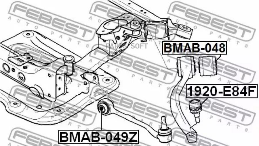 

FEBEST Опора шар.пер.поворотного кулака BMW 3 (E90E91) 2004-2012 FEBEST 1920-E84F