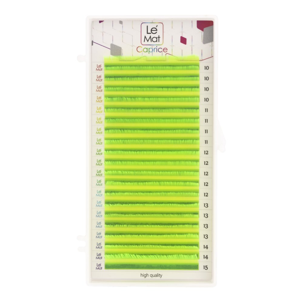 

Ресницы Le Maitre Neon Yellow Caprice 20 линий M 0.07 MIX 8-15 mm, Желтый