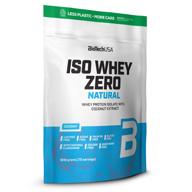 фото Изолят протеина biotechusa iso whey zero lactose free natural 1816 г, кокос