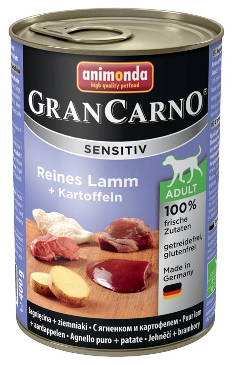 

Влажный корм для собак Animonda GranCarno Sensitiv с ягненком и картофелем, 400 г