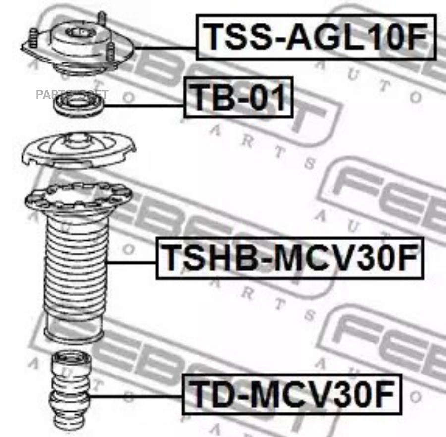 

FEBEST Опора переднего амортизатора FEBEST TSS-AGL10F