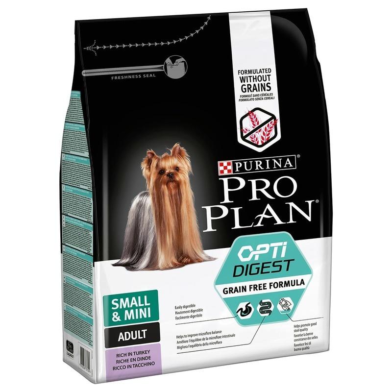 

Сухой корм для собак Pro Plan Optidigest Grain Free с индейкой, для мелких пород, 700 г