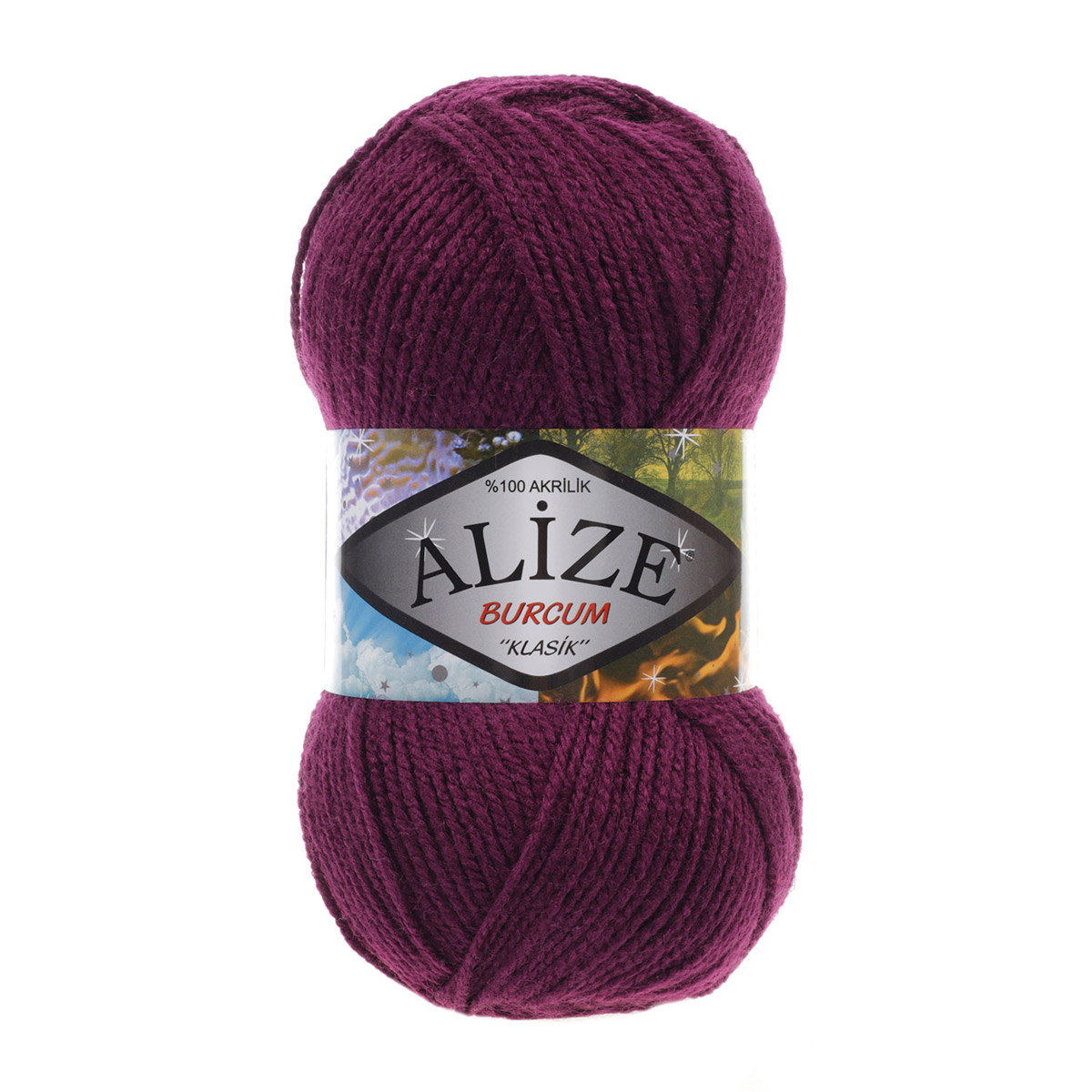 

Пряжа ALIZE Burcum Klasik 100 г, 210 м (100% Aкрил) (304 сливовый), 5 мотков
