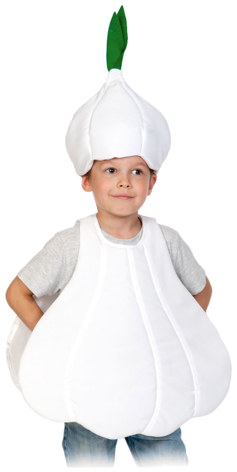 

Карнавальный костюм "Чеснок" текстиль, накидка и маска-шапочка, рост 98-122 см