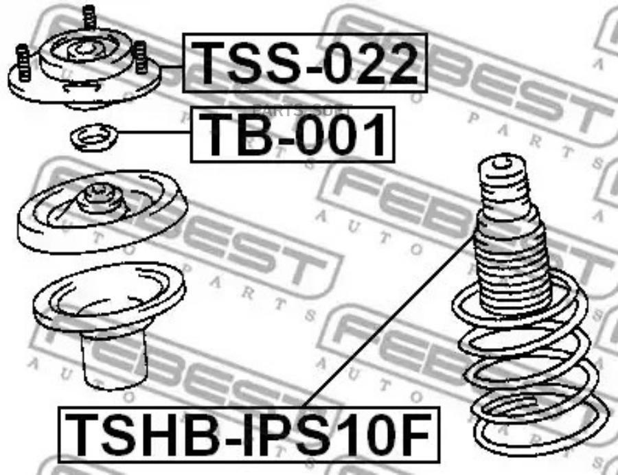 

FEBEST Опора переднего амортизатора FEBEST TSS-022