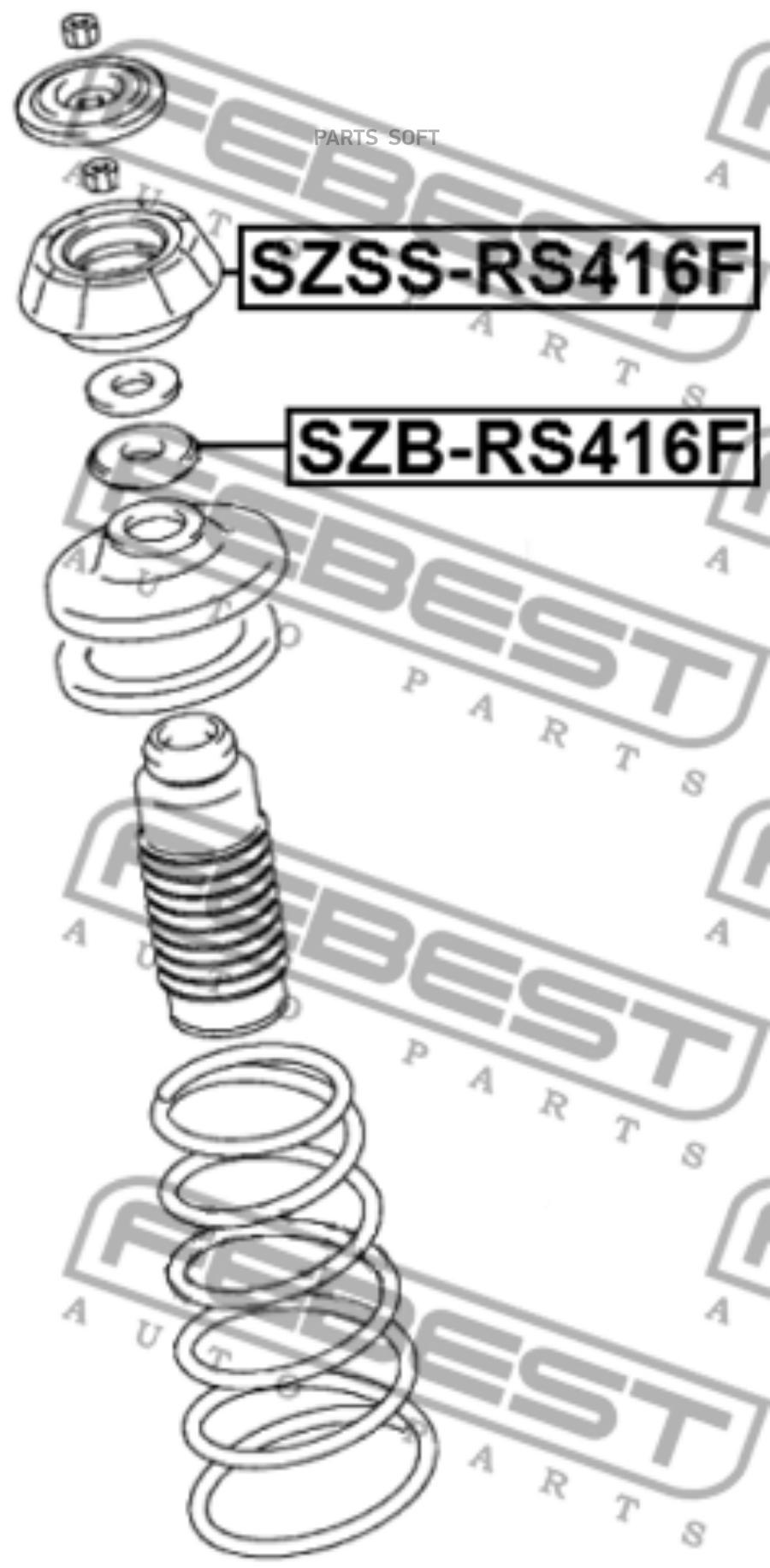 

FEBEST Опора переднего амортизатора FEBEST SZSS-RS416F