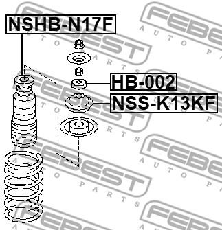 

FEBEST Опора переднего амортизатора FEBEST NSS-K13KF