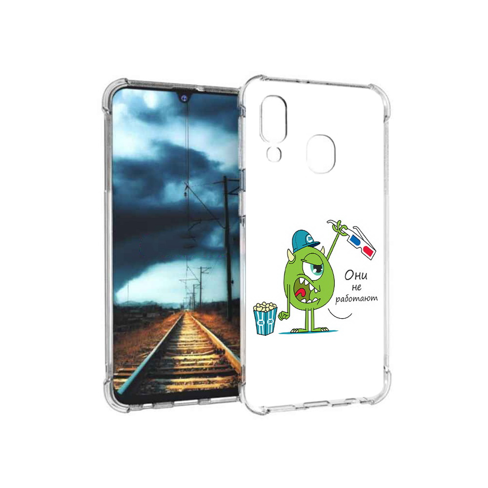 

Чехол MyPads Tocco для Samsung Galaxy A40 Очки не работают (PT128655.504.129), Прозрачный, Tocco
