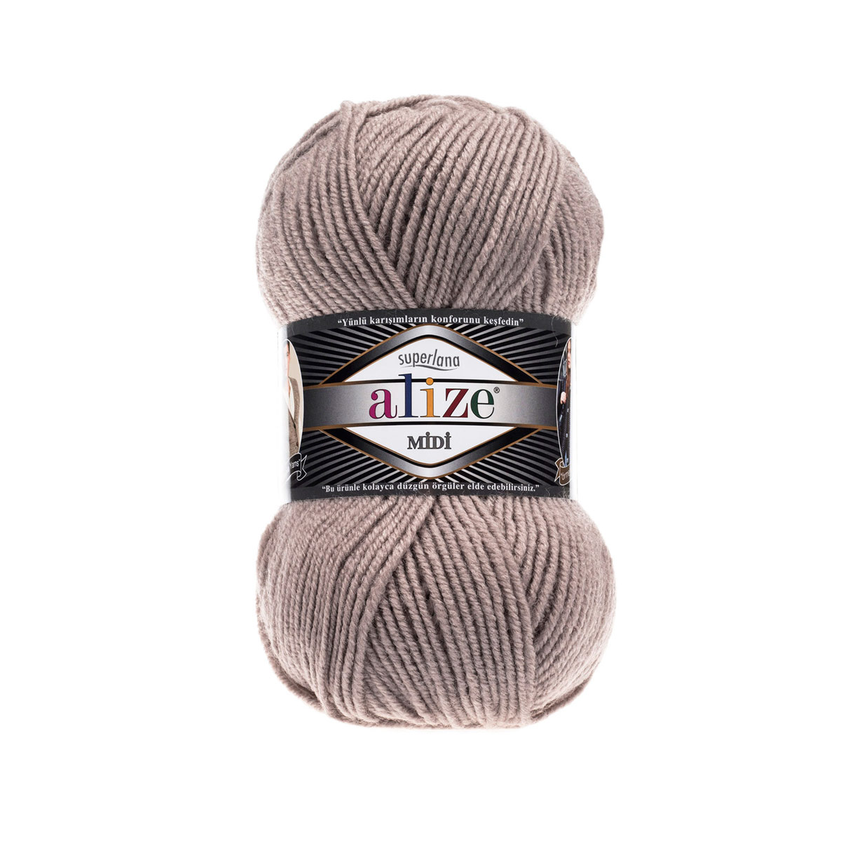 фото Пряжа alize 'superlana midi' 100 г, 170 м (шерсть, aкрил) (541 норка), 5 мотков