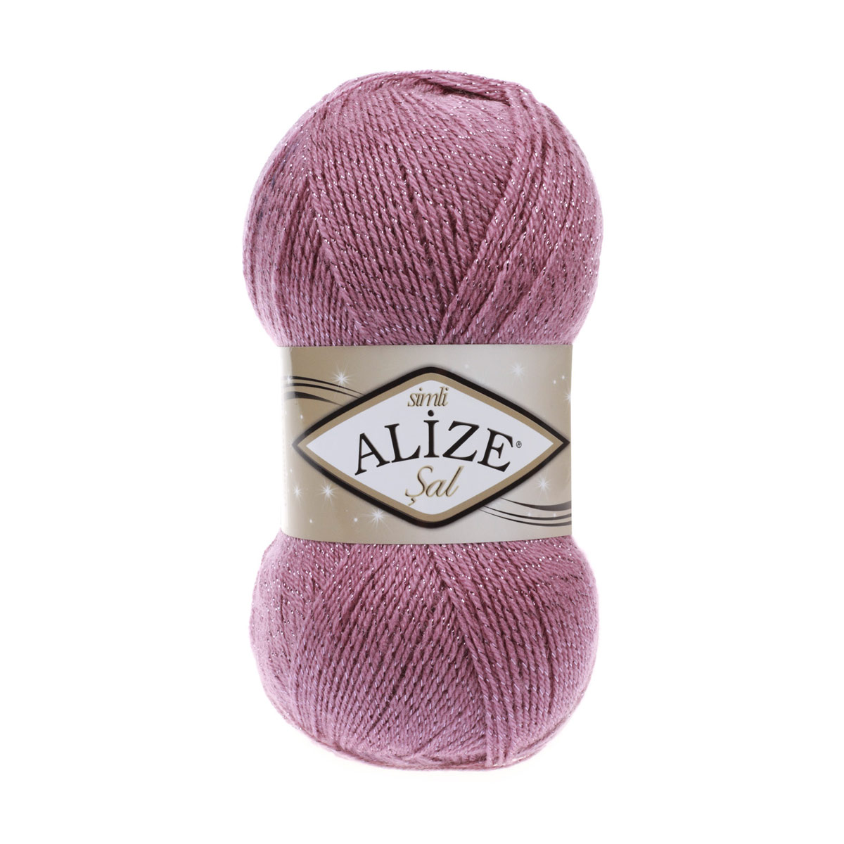 

Пряжа ALIZE 'Sal Si̇m' 100 г, 460 м (металлик, Aкрил) (28 сухая роза), 5 мотков