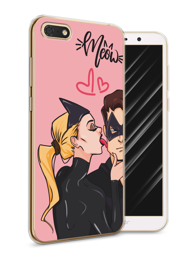 

Чехол Awog на Huawei Honor 7A/7A Prime/Y5 Prime 2018/Y5 2018 "Kiss of Cat Woman", Розовый;черный;бежевый, 65250-1