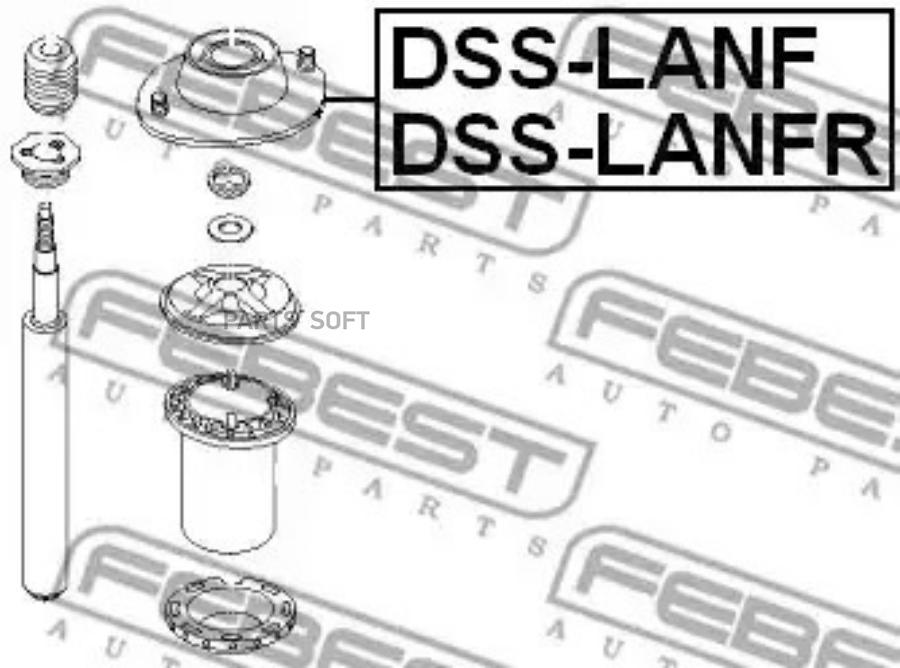 

FEBEST Опора пер.аморт.прав.CHEVROLET LANOS T100 1997-2002 FEBEST DSS-LANFR