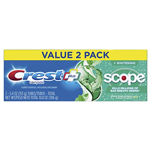 фото Зубная паста crest complete whitening pluse scope toothpaste 306 г х 2 уп.