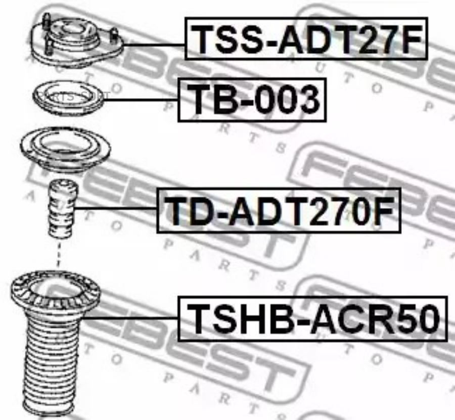 

FEBEST Опора пер.аморт.TOYOTA AVENSIS ADT27ZRT27 2008.11=> FEBEST TSS-ADT27F