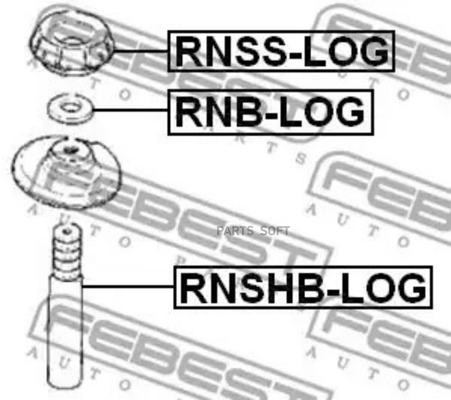 

FEBEST Опора пер.аморт.RENAULT LOGAN 2005-2013 FEBEST RNSS-LOG