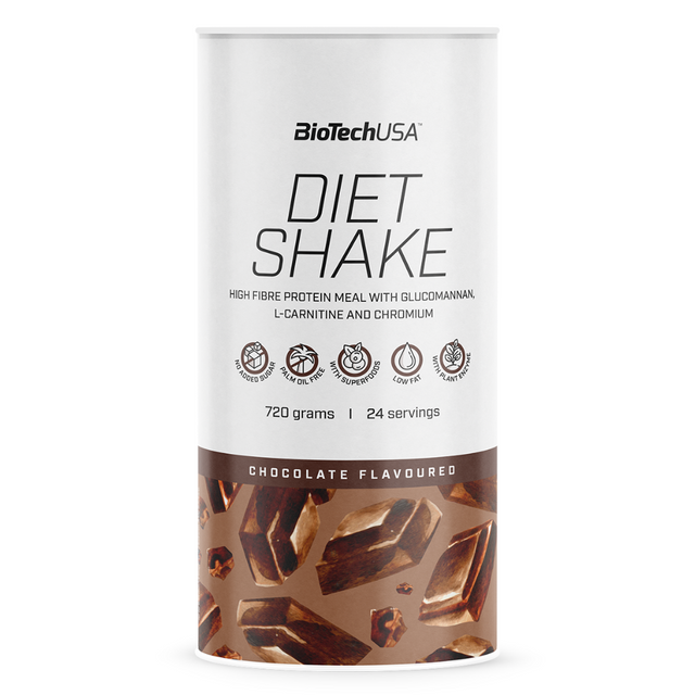 Белковый напиток без сахара с клетчаткой BioTechUSA Diet Shake 720 г, шоколад