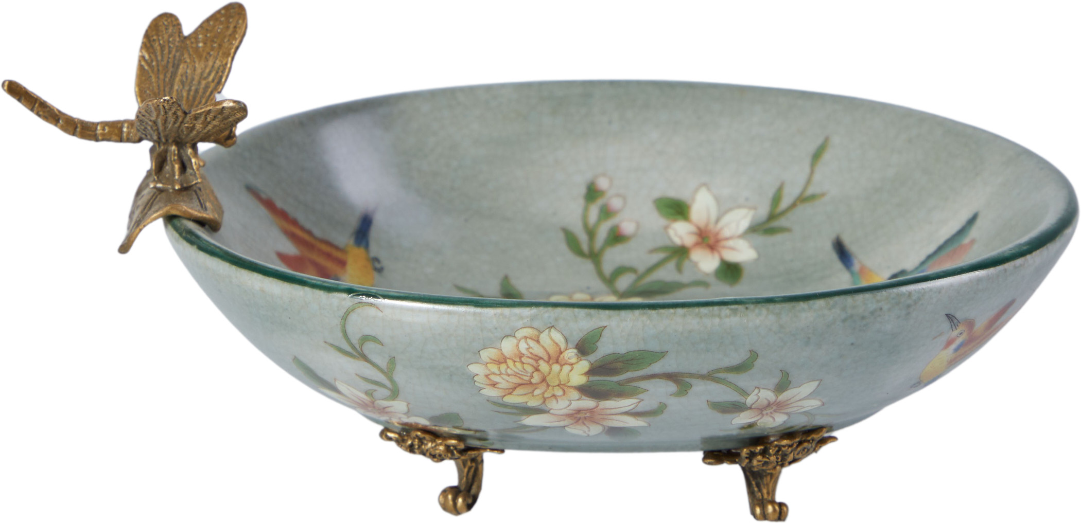 

Блюдо со стрекозой 20х13х8см Glasar C127C/HLG2085