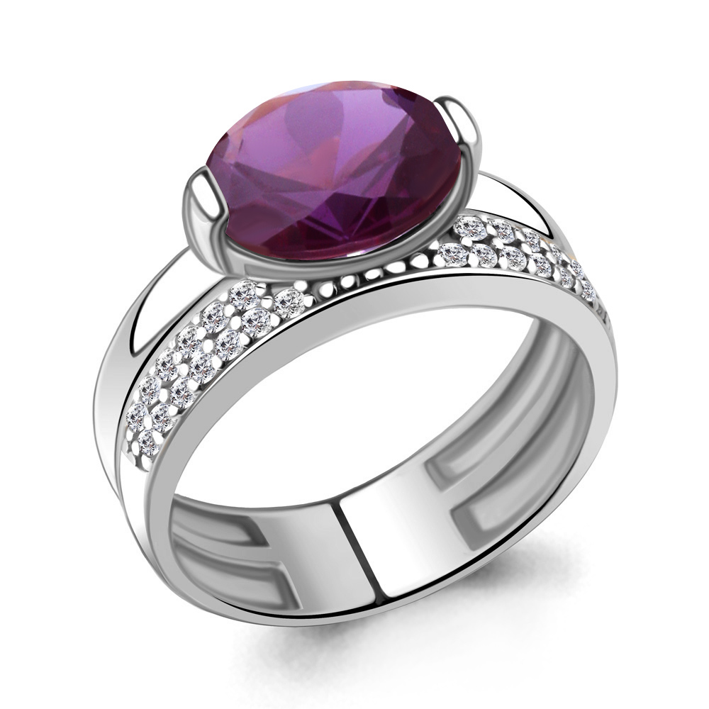 

Кольцо из серебра с фианитом Aquamarine Aquamarine 6943984А_925_р р, 6943984А_925_р