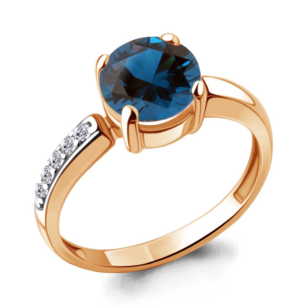 

Кольцо из серебра с фианитом Aquamarine Aquamarine 6943893А_925_з р, 6943893А_925_з