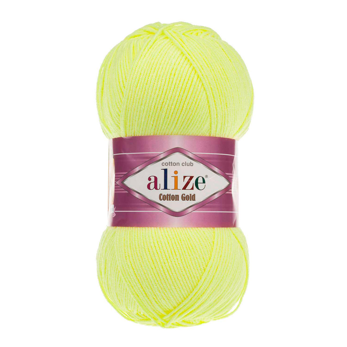 

Пряжа ALIZE 'Cotton gold' (хлопок, акрил) ТУ (668 Лимонный), 5 мотков