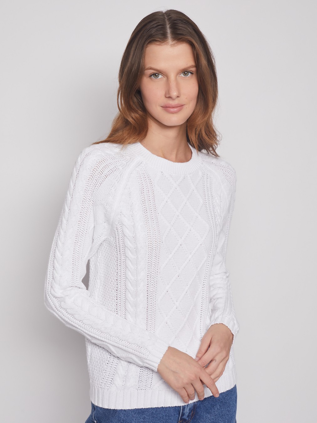 

Джемпер женский Zolla 22346106072 белый XS, 022346106072