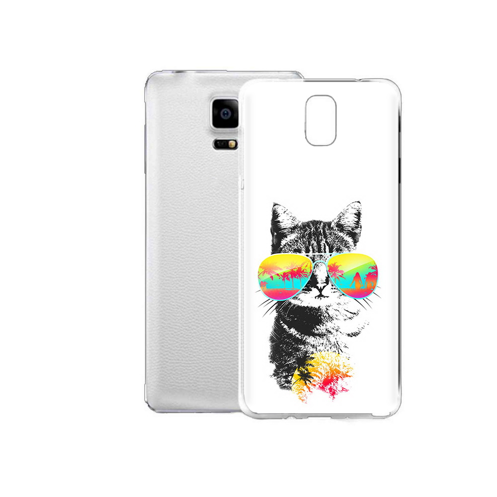 

Чехол MyPads Tocco для Samsung Galaxy Note Edge крутой кот (PT11952.563.425), Прозрачный, Tocco