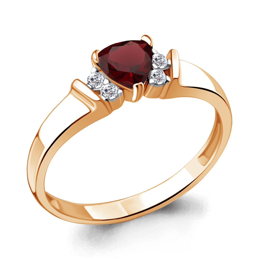 

Кольцо из серебра с гранатом Aquamarine Aquamarine 6943003А_925_з р. 16,5, 6943003А_925_з
