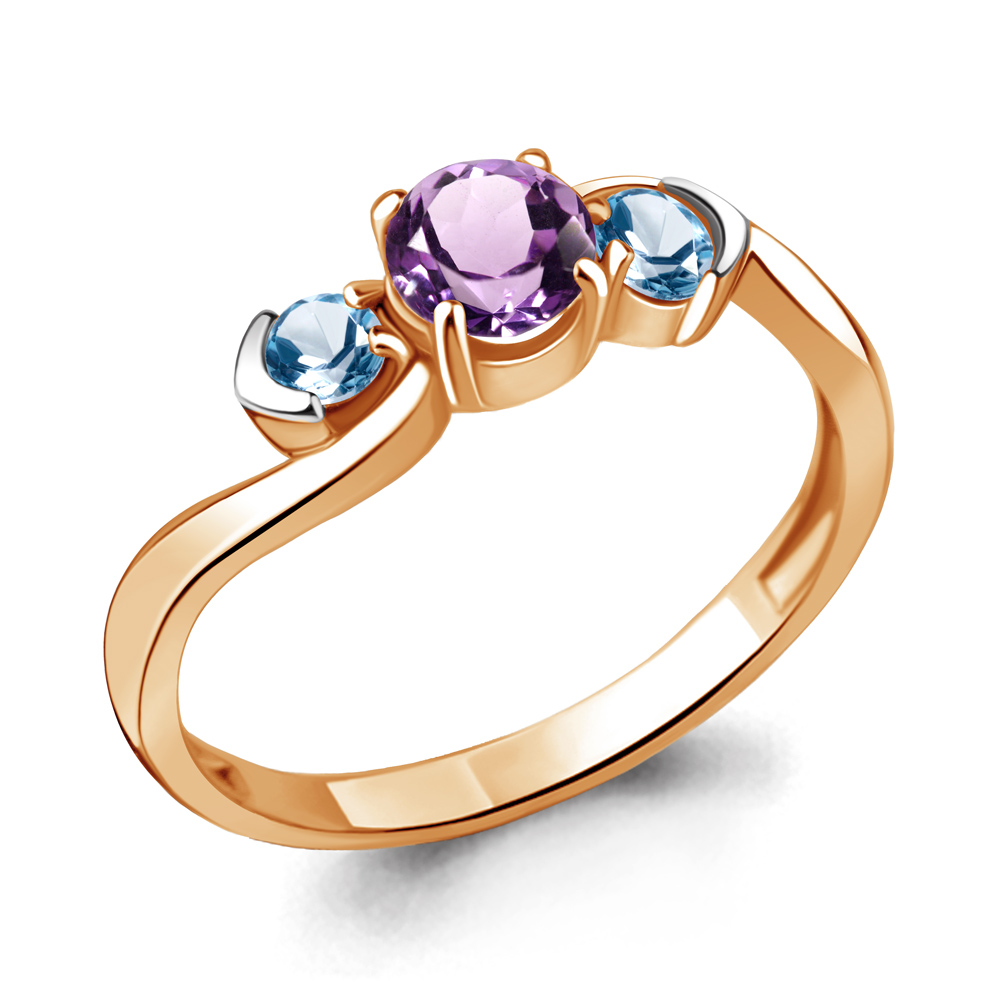 

Кольцо из серебра с аметистом\топазом Aquamarine Aquamarine 6942930_925_з р, 6942930_925_з