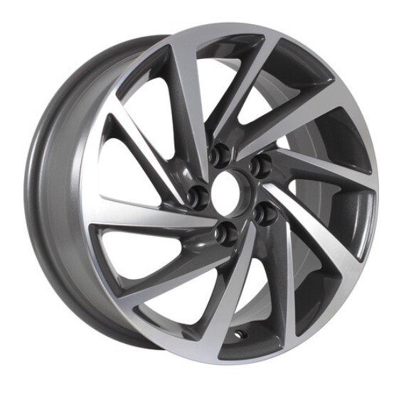

Колесный диск KDW KD1530 R15x6 5x100 ET38 CB57.1 Grey Front Polished