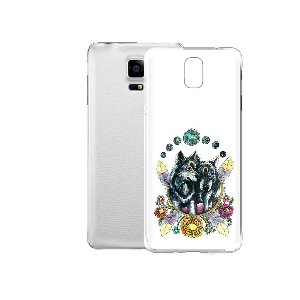 

Чехол MyPads Tocco для Samsung Galaxy Note Edge красивые волки абстракция, Прозрачный, Tocco
