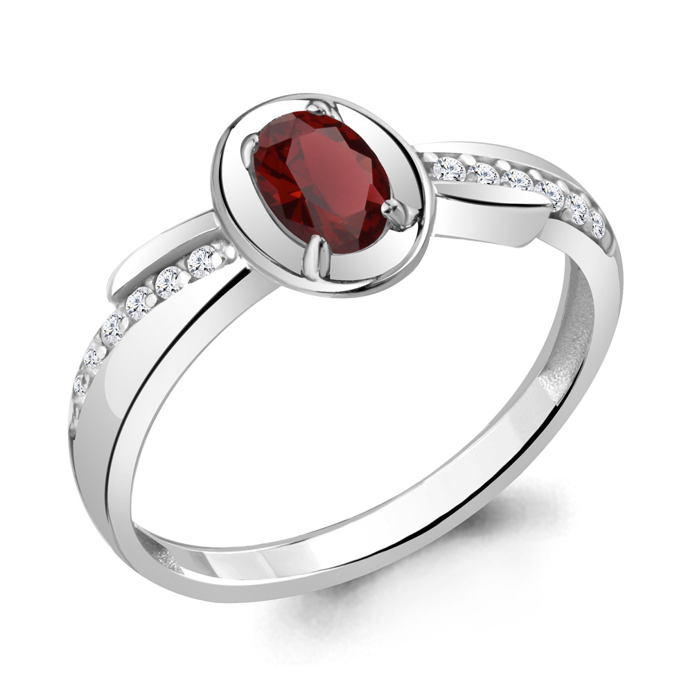 

Кольцо из серебра с гранатом Aquamarine Aquamarine 6942603А_925_р р. 17,5, 6942603А_925_р